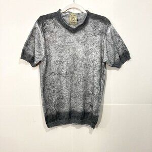 Red Killer Shirt Mens Short Sleeve V Neck Stretch Knit Pullover Gray heather XXL